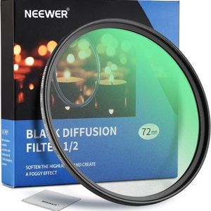 NEEWER 72mm Black Diffusion 1/2 Filter